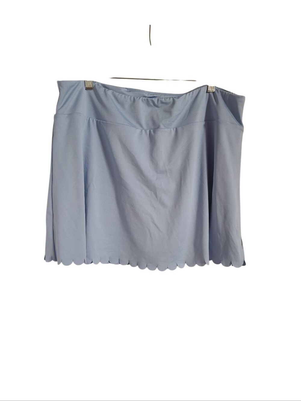 Crown & Ivy Blue Scallop Hem Tennis Skort Built-In Shorts XXL Sports Active
